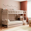 BusyKids Lit superposé TOTO-TWIN MAX avec échelle et espace de rangement 200 x 90 cm