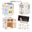 Busy board Maisonnette éducative en bois - blanche