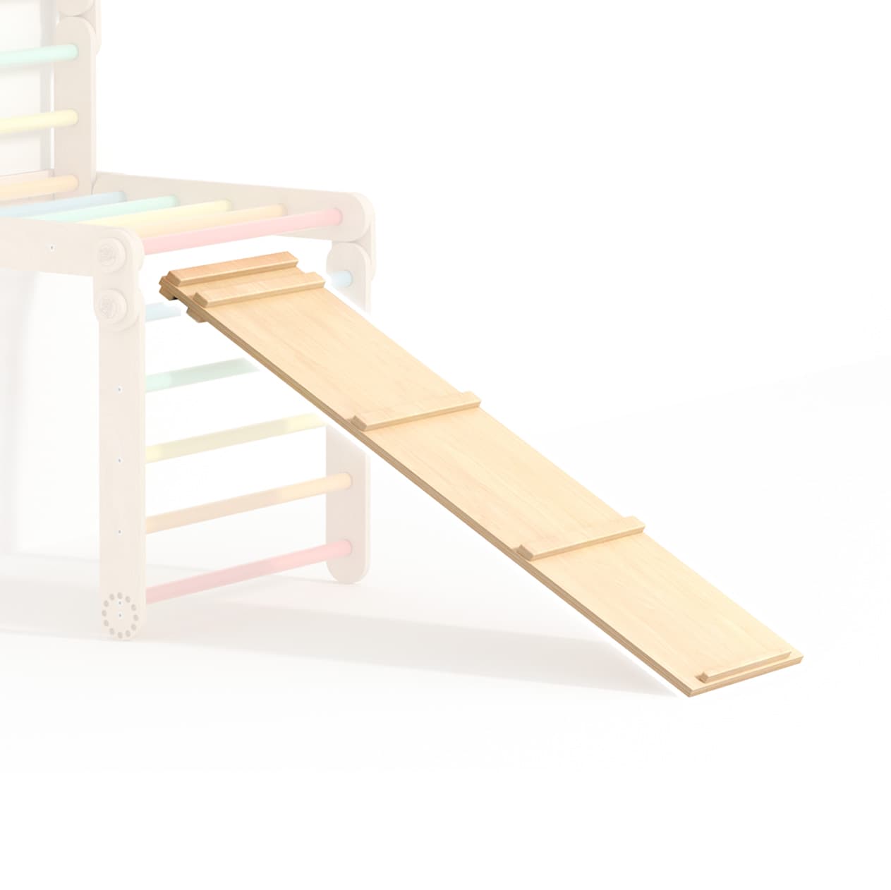 MEOWBABY Triangle D'Escalade Pikler Montessori 59x61 Cm En Bois Blanc - Jouet Éveil Motricité Bébé Enfant - Solide Et Sécurisé