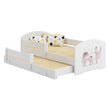 Lit enfant LUK-MAX avec couchage supplémentaire 145 x 80 cm et matelas