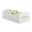Lit enfant LUK-ONE avec barrière de protection et tiroir de rangement