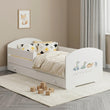 Lit enfant LUK-ONE avec barrière de protection et tiroir de rangement