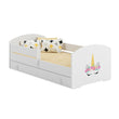 Lit enfant LUK-ONE avec barrière de protection et tiroir de rangement