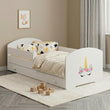 Lit enfant LUK-ONE avec barrière de protection et tiroir de rangement