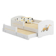 Lit enfant LUK-MAX avec couchage supplémentaire 145 x 80 cm et matelas