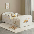 Lit enfant LUK-ONE avec barrière de protection et tiroir de rangement