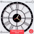 Horloge murale classique en bois BusyKids