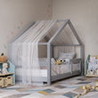 Lit pour enfant en forme de maison BusyKids MIMI-HOUSE avec bord renforcé