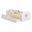 Lit enfant LUK-MAX avec couchage supplémentaire 145 x 80 cm et matelas