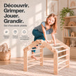 Set d’escalade modulable pour enfants 2 en 1 avec planche double face
