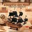 Galion en bois à construire avec LED – puzzle 3D 583 pièces, maquette de bateau lumineuse avec voiles et gréement, dès 12 ans | BusyKids