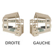 BusyKids Lit superposé en forme de maison DREAM-HOUSE MAX avec escalier de rangement 90 x 200 cm