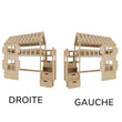 BusyKids Lit mi-hauteur en forme de maison GALAXY-HOUSE MAX avec escalier de rangement 90 x 200 cm