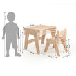 Ensemble - table et chaise évolutives pour jeunes enfants - nature