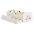 Lit enfant LUK-MAX avec couchage supplémentaire 145 x 80 cm et matelas