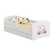 Lit enfant LUK-ONE avec barrière de protection et tiroir de rangement