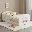 Lit enfant LUK-ONE avec barrière de protection et tiroir de rangement
