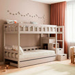 BusyKids Lit superposé TOTO-TWIN MAX avec échelle et espace de rangement 200 x 90 cm