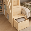 Lit superposé en bois BusyKids HAPPY 3 couchages avec escalier de rangement