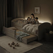 Lit enfant LUK-MAX avec couchage supplémentaire 145 x 80 cm et matelas