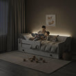 Lit enfant ERYK avec barrière de protection et tiroir de rangement - 160 × 80/180 × 80 cm