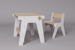 Ensemble - table et chaise évolutives pour jeunes enfants - blanche