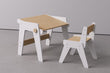 Ensemble - table et chaise évolutives pour jeunes enfants - blanche
