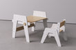 Ensemble - table et chaise évolutives pour jeunes enfants - blanche