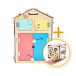 Ensemble - Busy board maisonnette natura et cube interactif