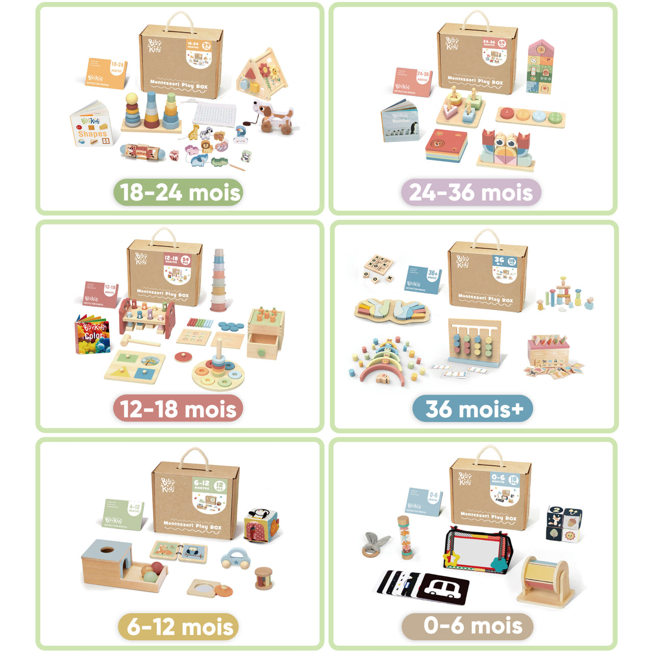 Coffret de Jeu Montessori pour les enfants de 24 à 36 mois BusyKids