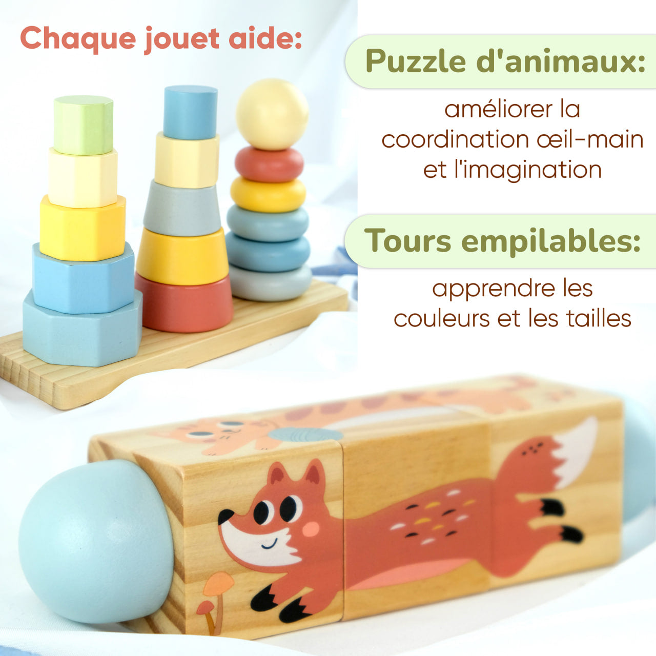 Coffret de Jeu Montessori ensemble pour les enfants de 18 à 24