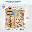 Ensemble - Busy board maisonnette natura et cube interactif