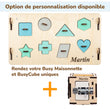 Ensemble - Busy board maisonnette natura et cube interactif
