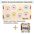 Ensemble - Busy board maisonnette natura et cube interactif