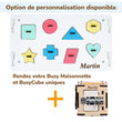 Ensemble - Busy board maisonnette blanche et cube interactif