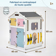 Ensemble - Busy board maisonnette blanche et cube interactif