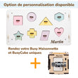 Ensemble - Busy board maisonnette blanche et cube interactif