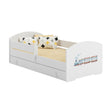 Lit enfant LUK-ONE avec barrière de protection et tiroir de rangement