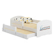 Lit enfant LUK-MAX avec couchage supplémentaire 145 x 80 cm et matelas