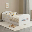 Lit enfant LUK-ONE avec barrière de protection et tiroir de rangement