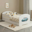 Lit enfant LUK-ONE avec barrière de protection et tiroir de rangement