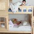 BusyKids Lit superposé DREAM-HOUSE avec échelle et rangements 200 x 90 cm