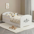 Lit enfant LUK-ONE avec barrière de protection et tiroir de rangement