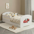 Lit enfant LUK-ONE avec barrière de protection et tiroir de rangement