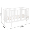 Lit bébé BK GRAND 140 × 70 – 3 en 1 avec fonction canapé