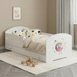 Lit enfant LUK-ONE avec barrière de protection et tiroir de rangement