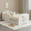 Lit enfant LUK-ONE avec barrière de protection et tiroir de rangement