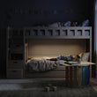 BusyKids Lit superposé TOTO-TWIN MAX avec échelle et espace de rangement 200 x 90 cm
