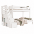 Lit superposé en bois BusyKids HAPPY 3 couchages avec escalier de rangement