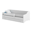 Lit enfant ERYK avec barrière de protection et tiroir de rangement - 160 × 80/180 × 80 cm